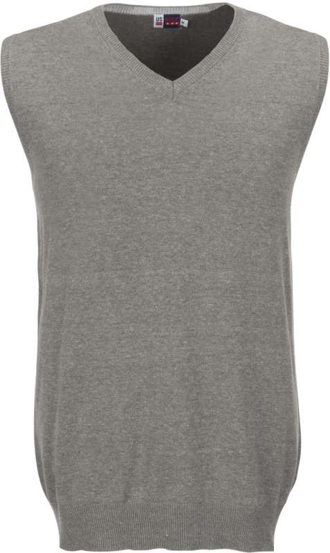 US Basic Mens Sleeveless Trenton V-Neck Jersey - Grey (BAS-4754)