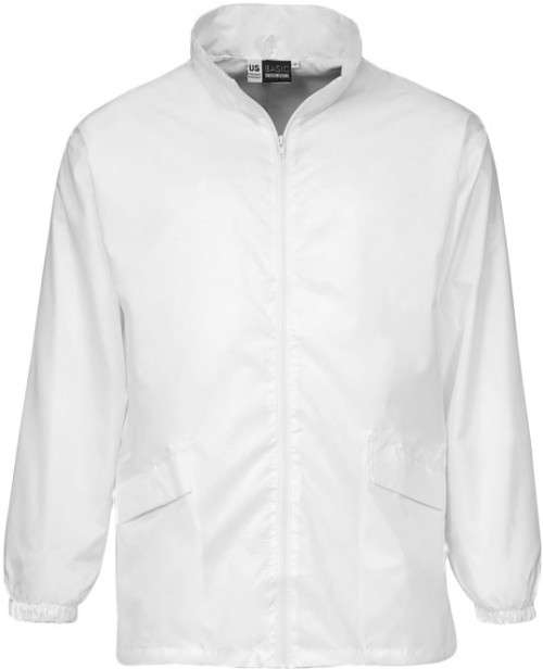 US Basic Miami Unisex Windbreaker - White (BAS-819)
