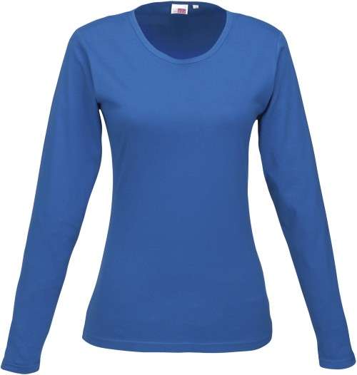 US Basic Portland Ladies Long Sleeve T-Shirt - Royal Blue (BAS-7750)