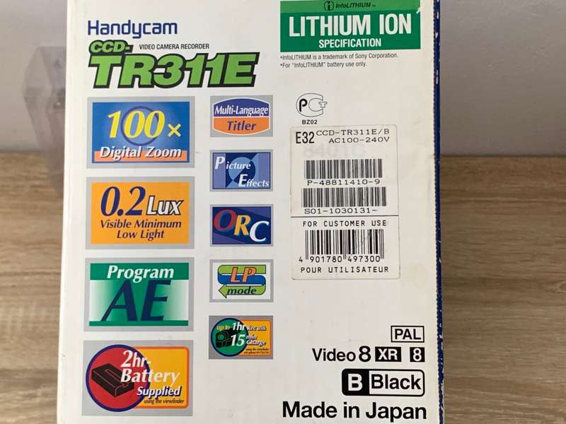 SONY HANDYCAM CCD-TR311E VIDEO 8 XR