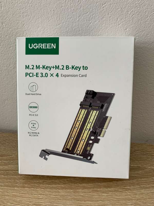 UGreen 70504 M.2 M/B-Key NVMe+SATA PCIe X4 Internal Expansion Card
