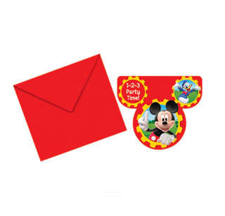 *PARTY RANGE - 6x Mickey Mouse Clubhouse Invitations*