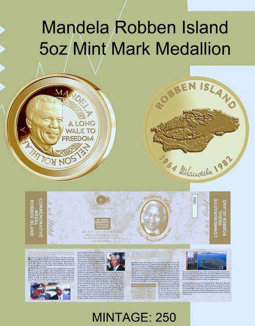 5 OZ MINT MARK ROBBEN ISLAND MEDALLION