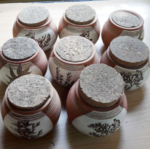 Herb pottery set