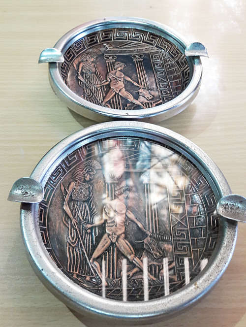 Greek Style Glass ashtrays