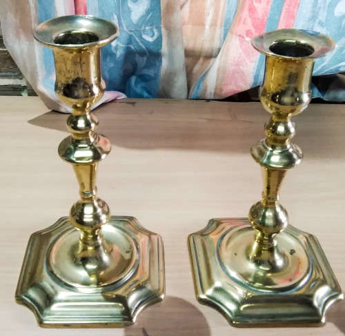 Brass candlesticks
