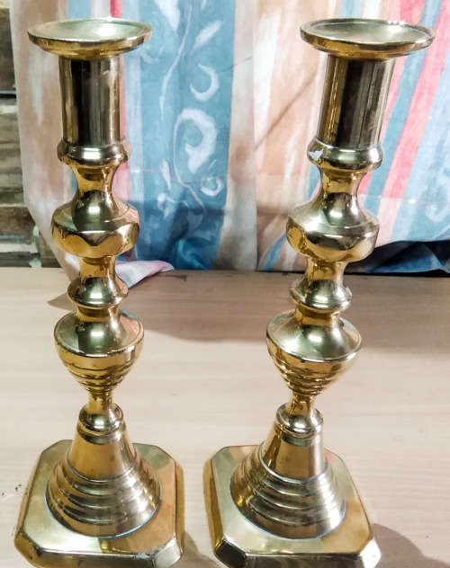 Brass candlesticks