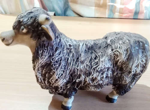 Ceramic angora goat