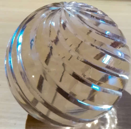 Glass dump paperweight