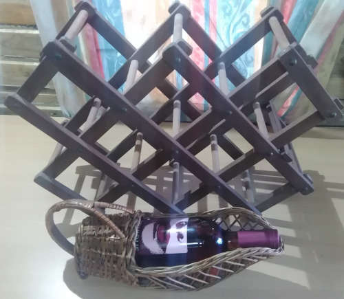 Ten bottle wine rack plus one