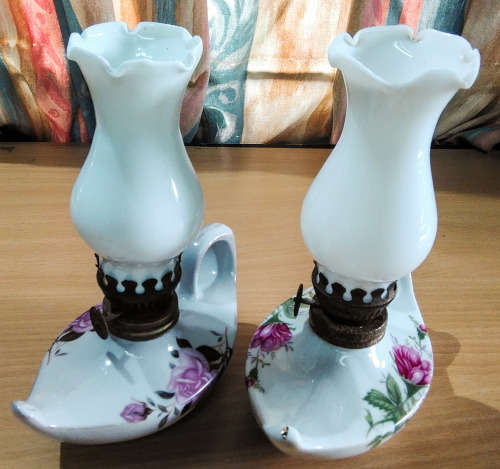 Ceramic hurricane lamps