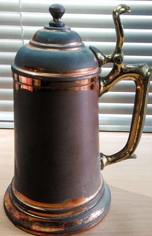 Copper plated stein
