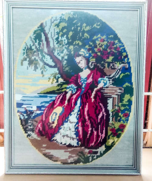 Tapestry of lady