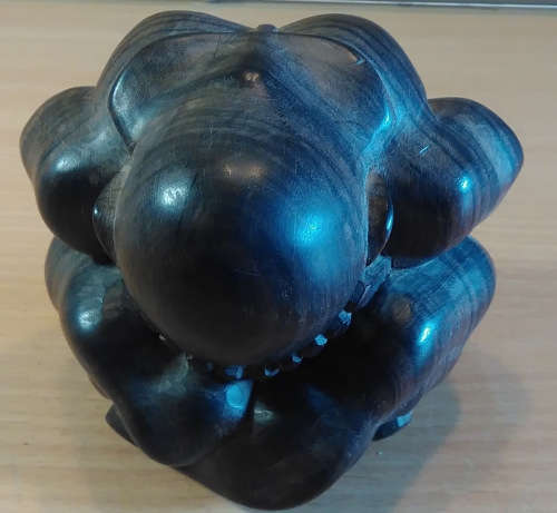 Wood carved sleeping buddha