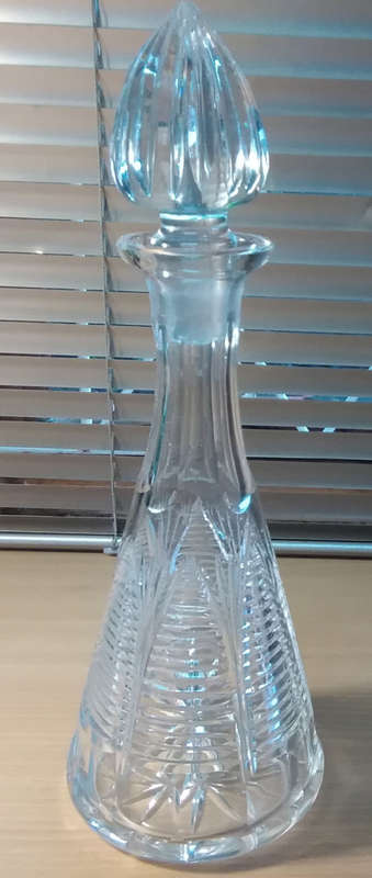 Crystal cut glass decanter