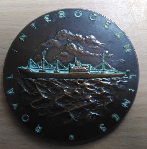 Dutch bronze  Royal interocean lines medallion