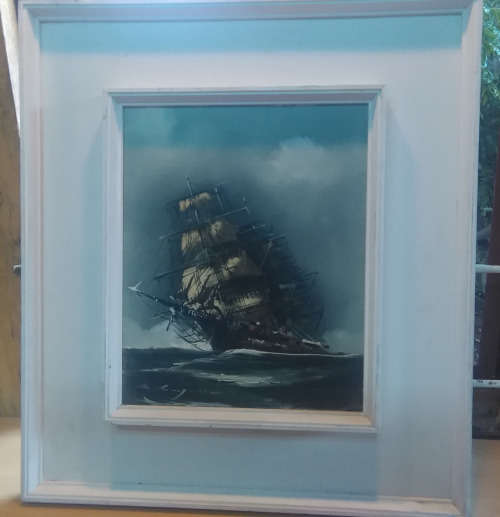 Renato longanesi painting of maritime skipper