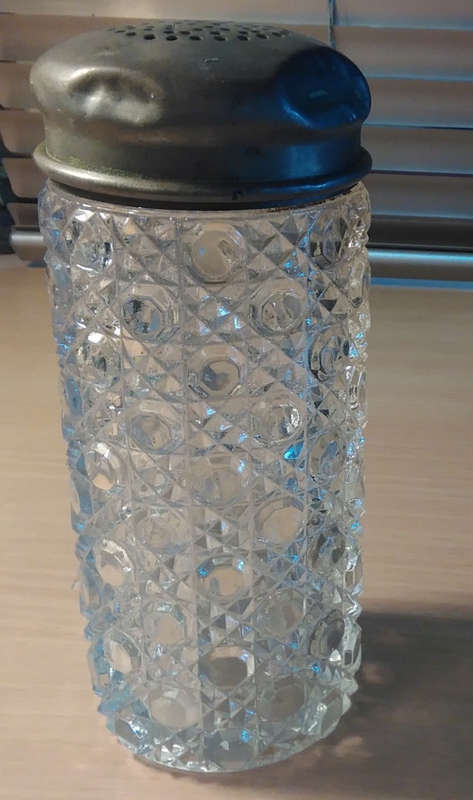 Glass salt cellar