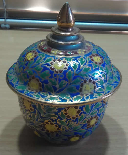 Hand painted thailand jar