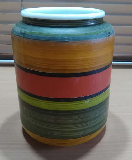 Italian milk glass jar