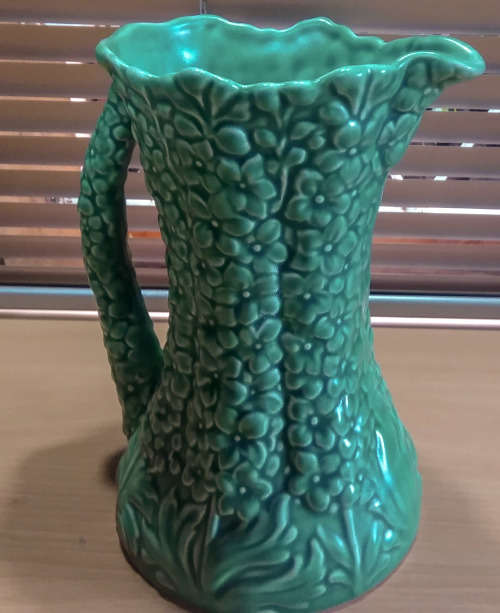 Large sylvac raised floral pattern jug / vase