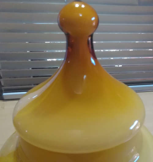 Empoli style glass jar