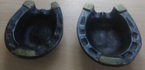 Brass goodluck horseshoe ashtrays