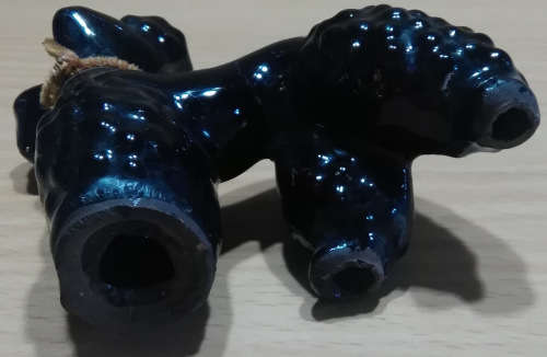 Black poodle dog figurine