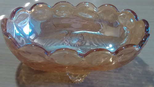 Small carnival style glass dish