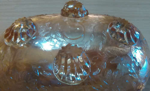 Small carnival style glass dish