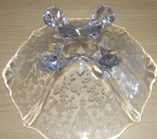 Cambridge Rose point footed bowl