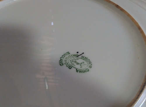Art deco anchor china plate