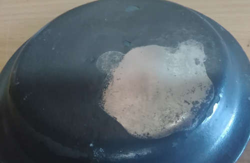 Latin inscribed metal dish