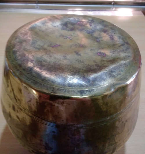 Hand hammered brass