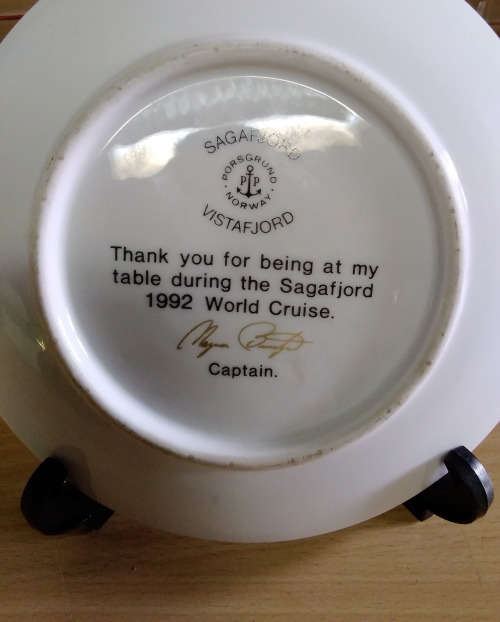 Norway jagafjord plate. Signed