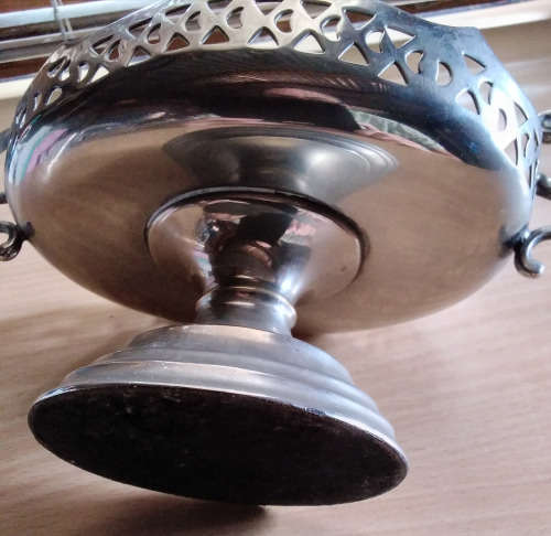 Silver plated compote