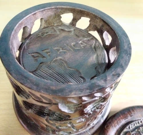 Hand carved africa wood coasters