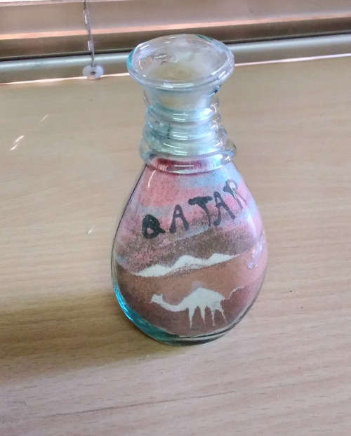 Qatar sands in a bottle