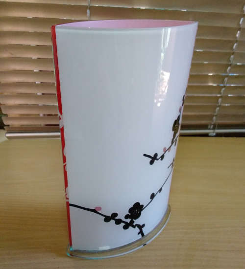 Oriental style glass vase