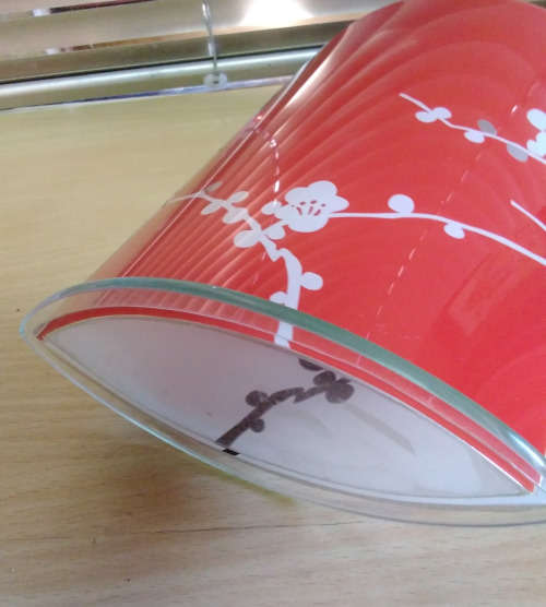 Oriental style glass vase