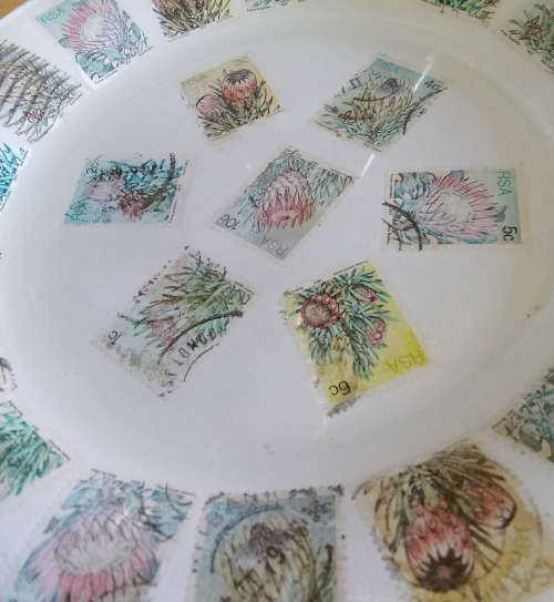 Rsa protea stamp plate