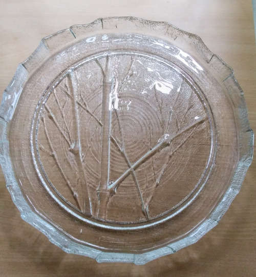 Glass serving plate