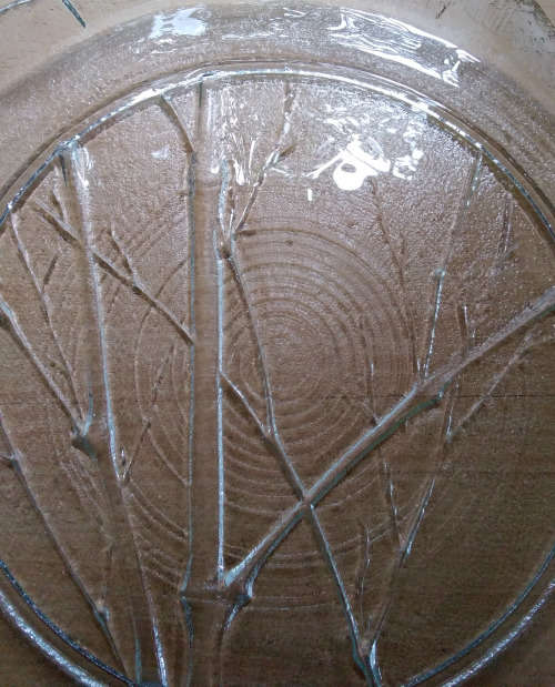 Glass serving plate