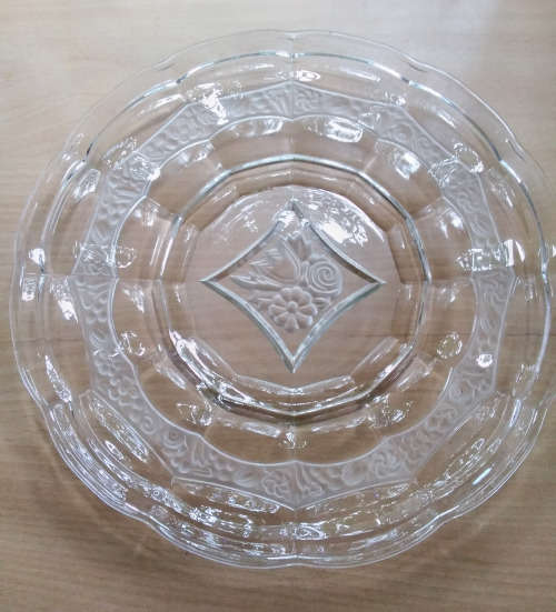 Glass embossed plate