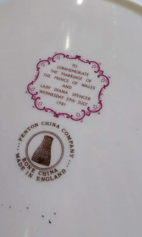 Fenton china commemoration plate 1981