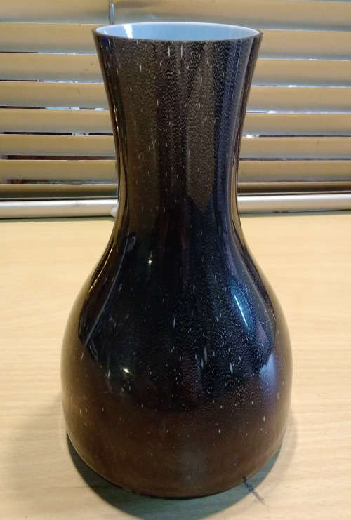 Cased glass vase