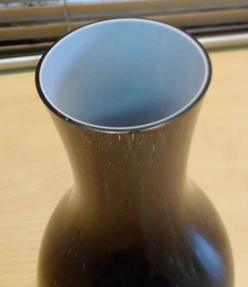 Cased glass vase
