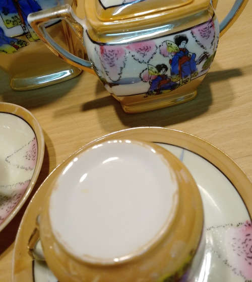 Oriental theme coffee set for two