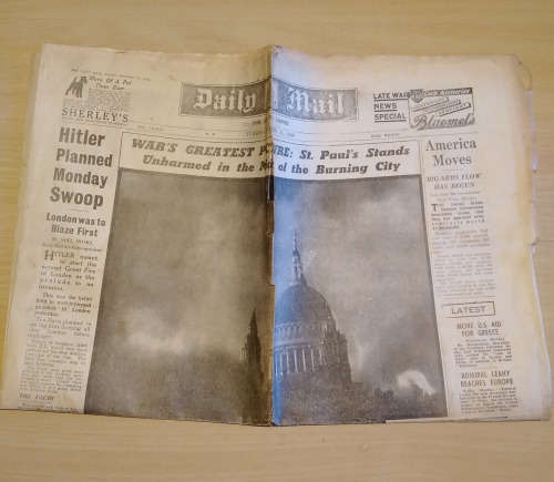 Daily mail newspaper war news 1940