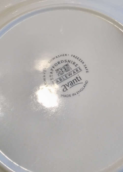 Avanti tableware plates